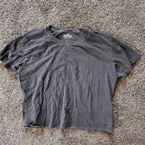 Hollister Charcoal cropped tee